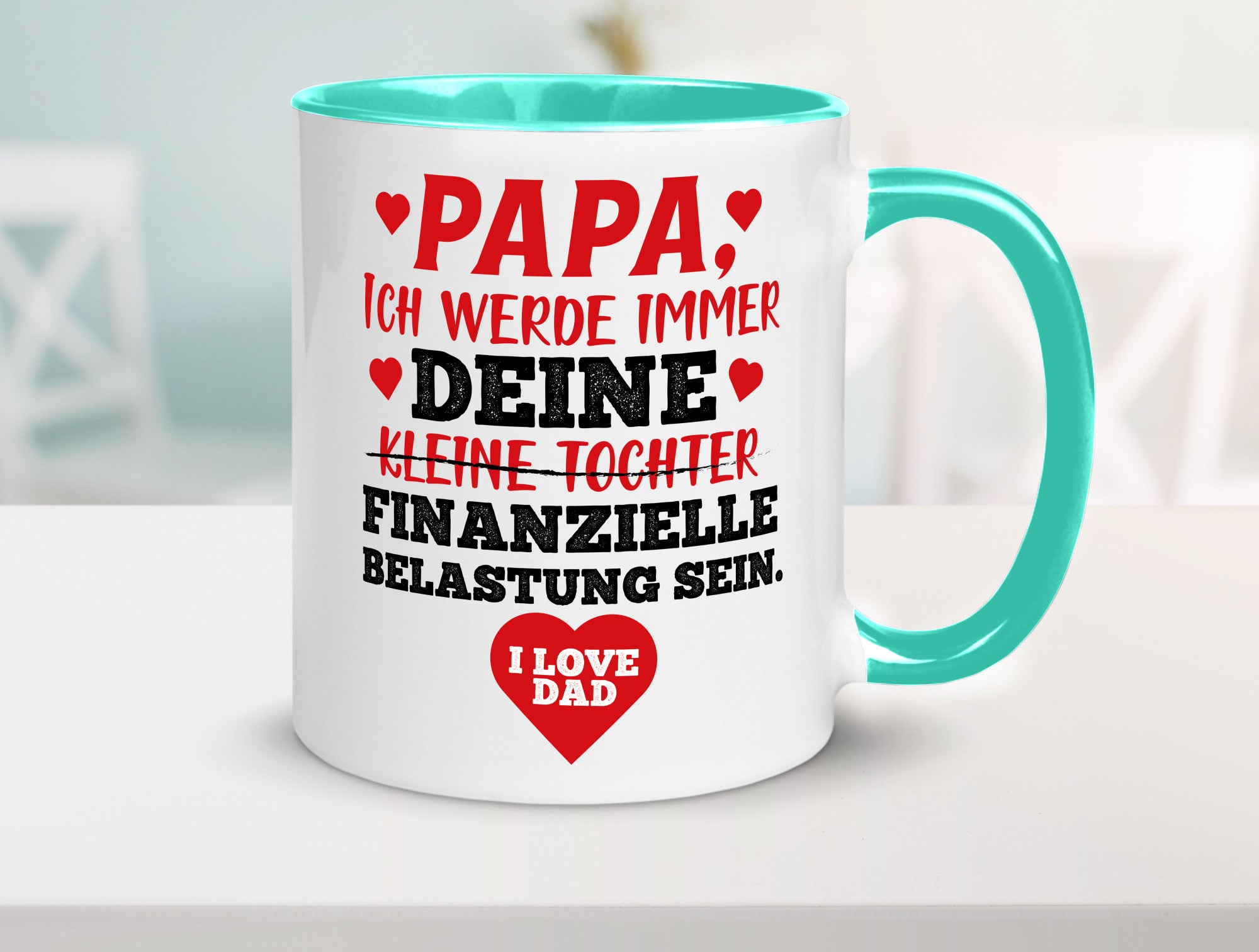 Finanzielle Belastung lustiger Spruch Geschenk Humor Geschenkidee Tasse