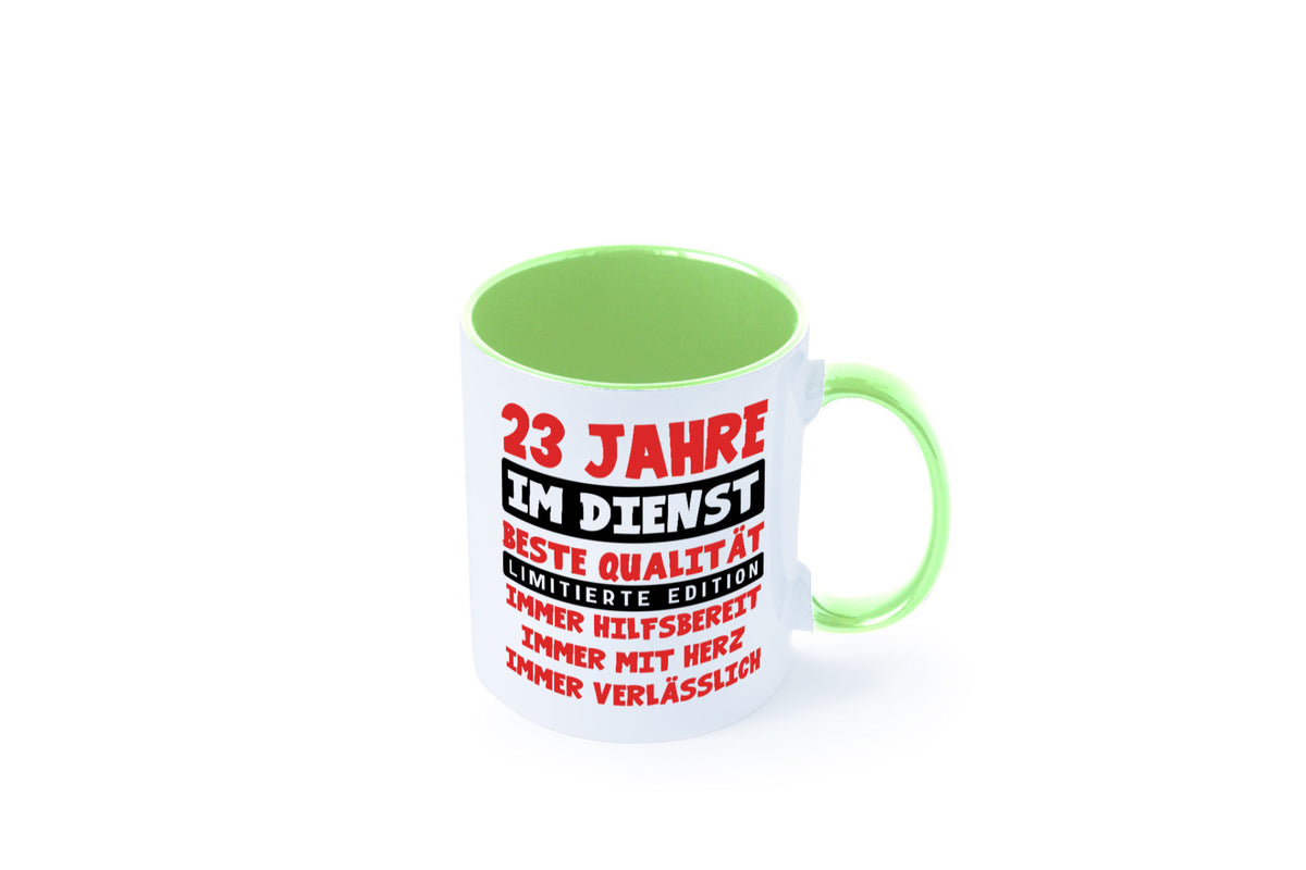 23 Jahre im Dienst | Jubiläum Arbeit v9 Humor Kollegen Büro Geschenkidee Tasse