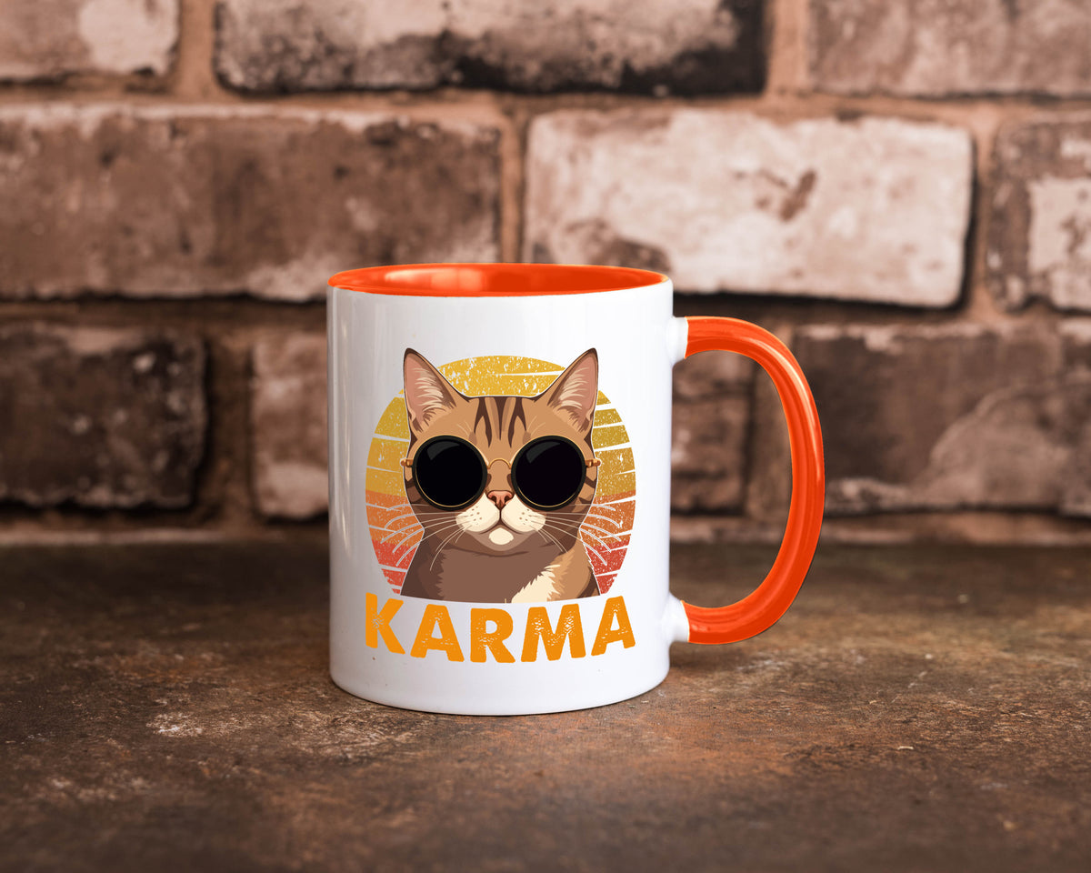 Vintage Katze | Karna Coole lustiger Spruch Geschenk Tierliebhaber Humor Tasse