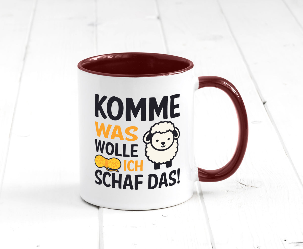 Komme was wolle, ich schaf das | Wolle Humor Geschenkidee Tasse