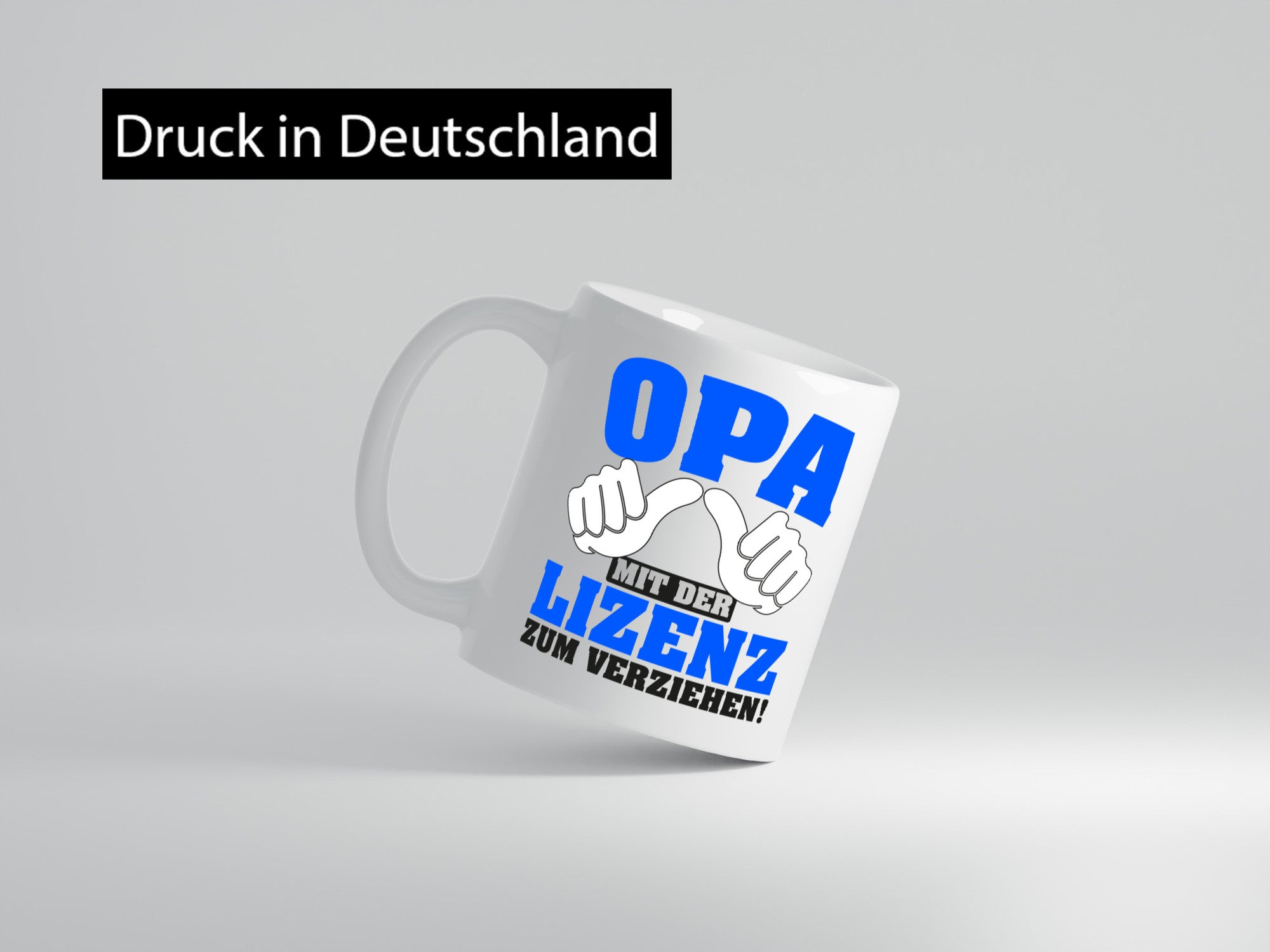 Opa mit Lizenz | Spruch Großvater Geschenk Familie Geschenkidee lustiger Tasse