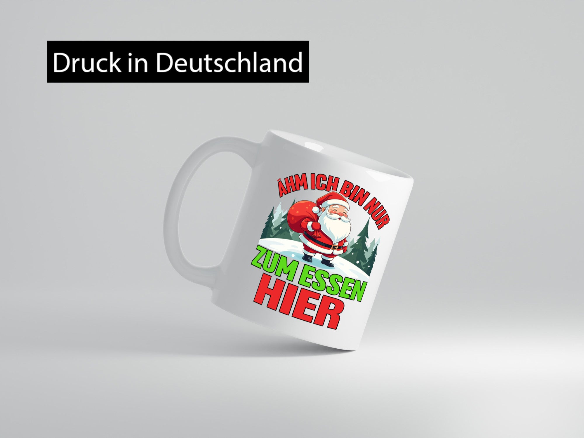 Ich bin nur zum essen hier | Weihnachtsmann Weihnachten v2 Geschenkidee Humor