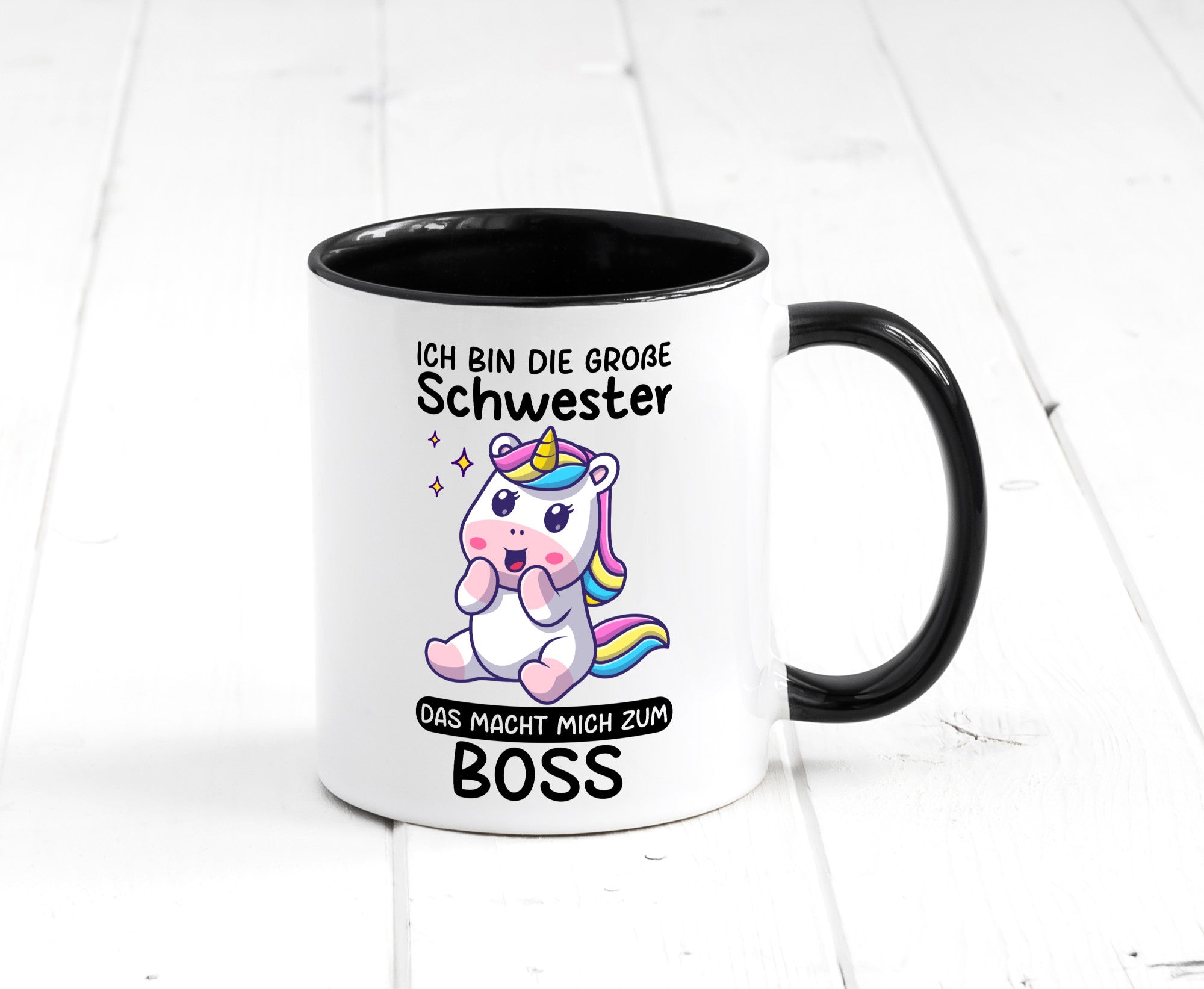 Große schwester macht mich zum Boss | Einhorn Geschwister lustiger Spruch