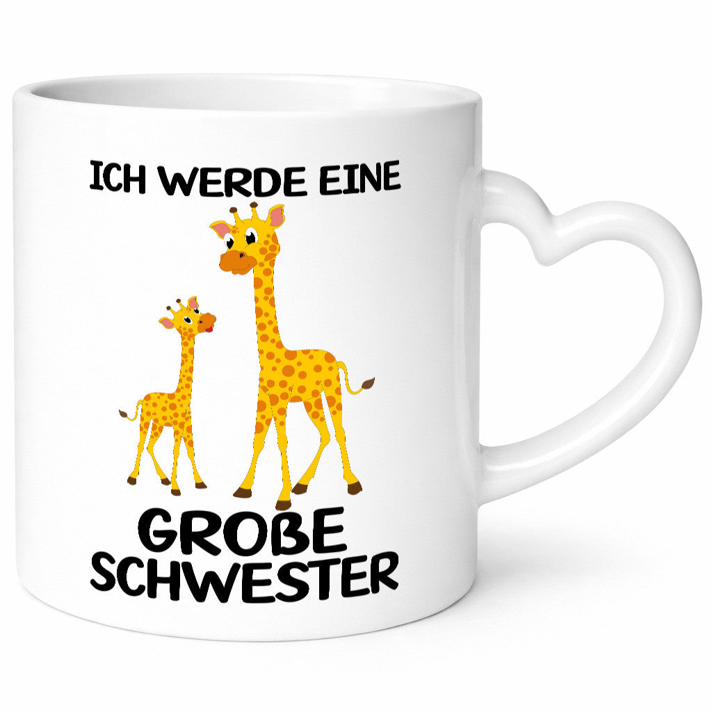 Ich werde eine große Schwester | Geschwister Giraffe Humor Geschenkidee Tasse
