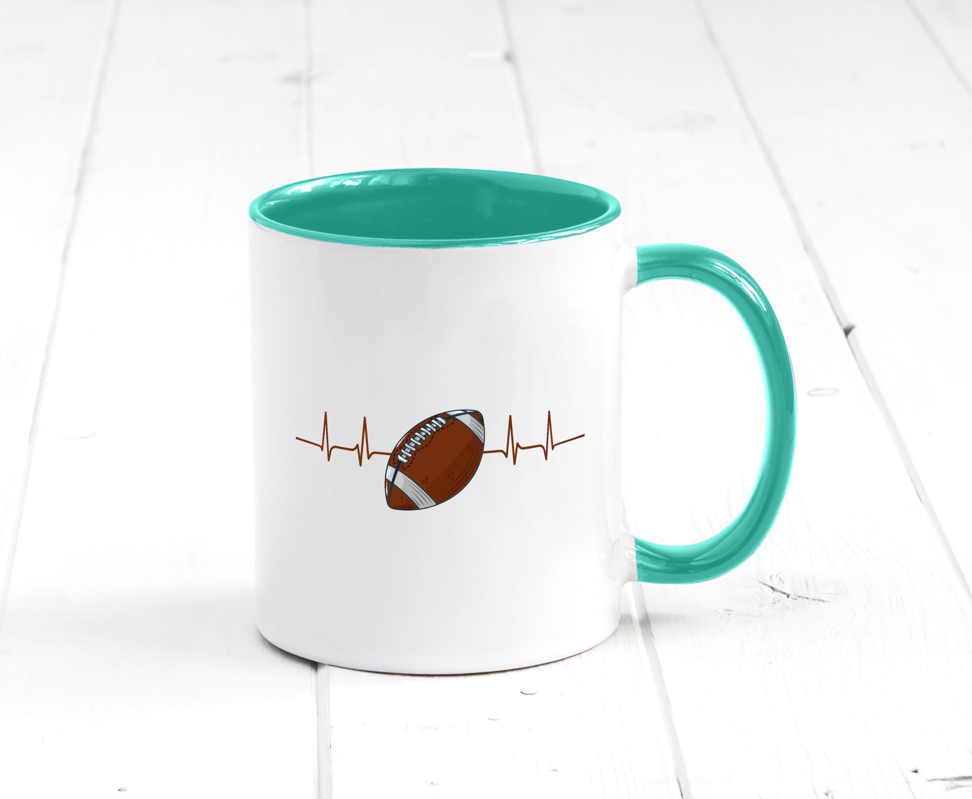 American Football Herzschlag | Footballer Superbowl Humor Geschenkidee Tasse