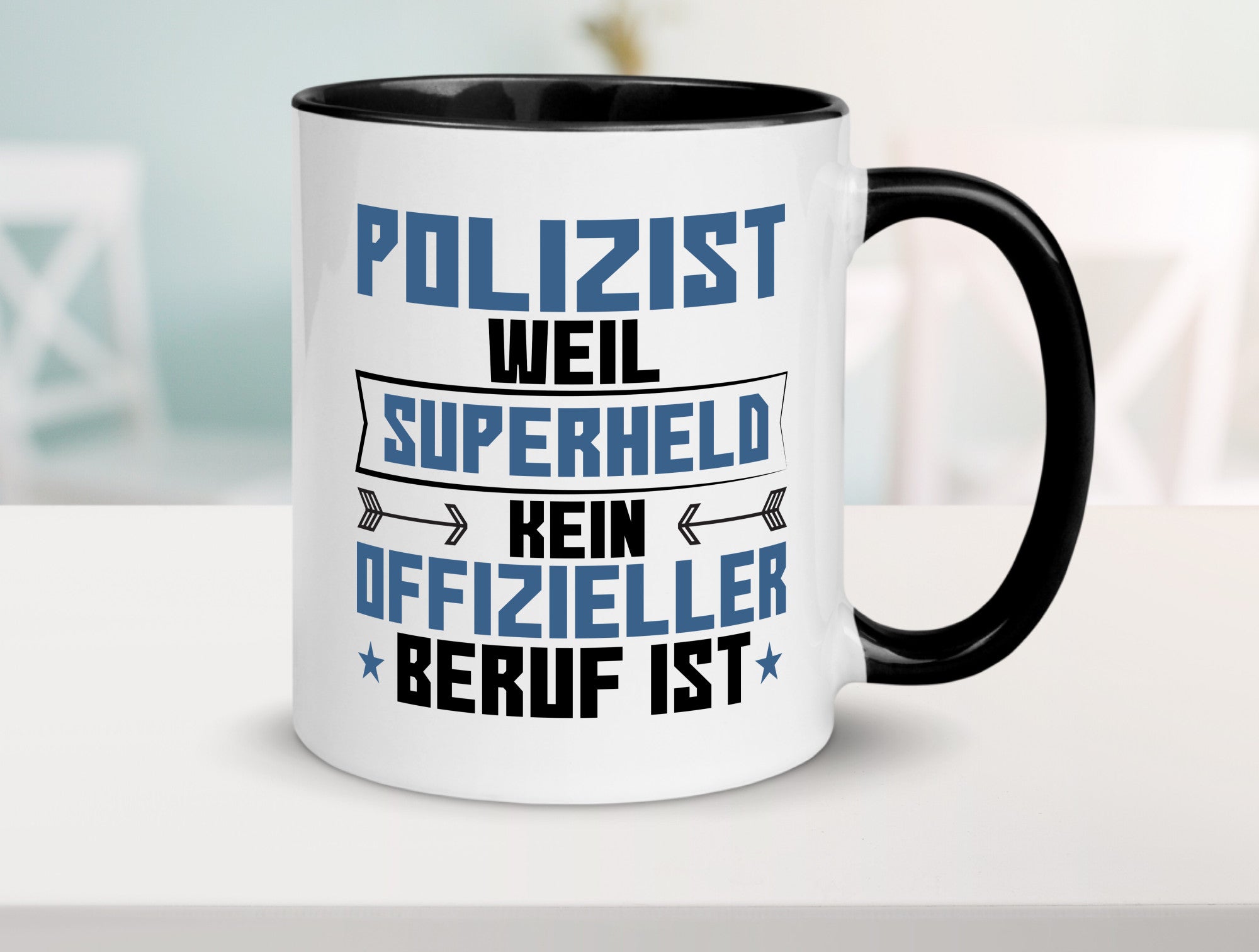 Superheld Polizist | Polizei lustiger Spruch Geschenk Humor Geschenkidee Tasse