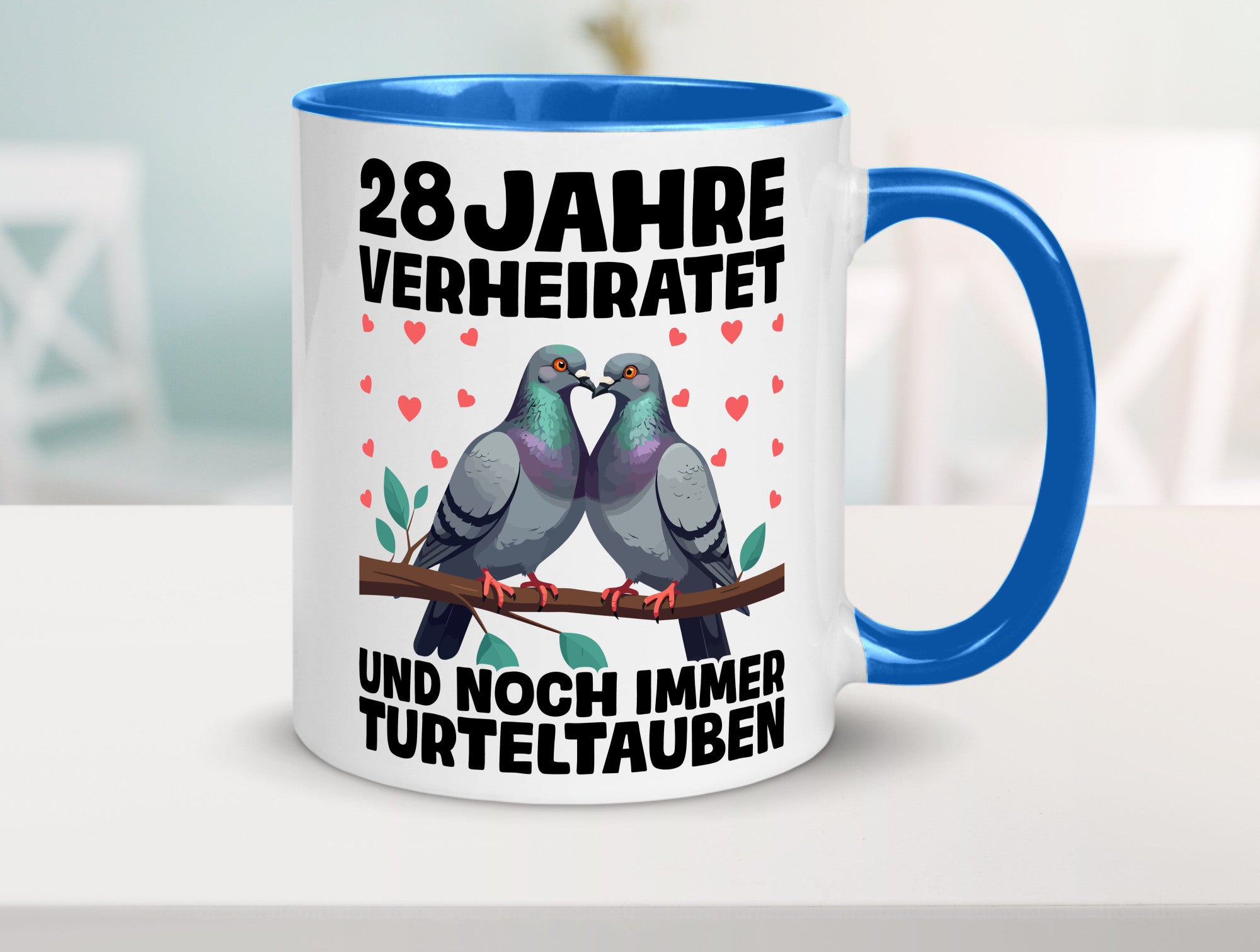 28 Jahre verheiratet | Turteltauben Ehe Ehepaar Geschenk Humor Geschenkidee