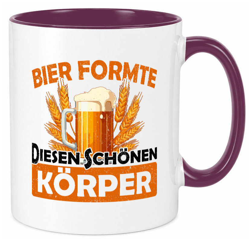 Bier förmte diesen Körper | bierliebhaber v2 Humor Geschenkidee Tasse