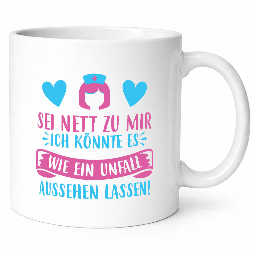 Sei nett, könnte wie ein Unfall aussehen | Kopf lustiger Spruch Geschenk Humor