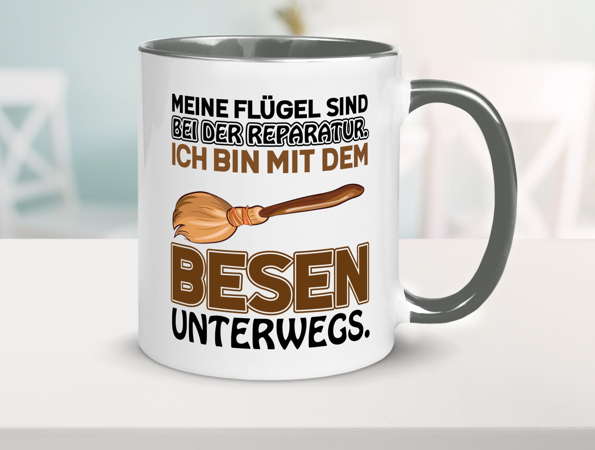 Flügel Reperatur lustig Humor Geschenkidee Geschenk Tasse