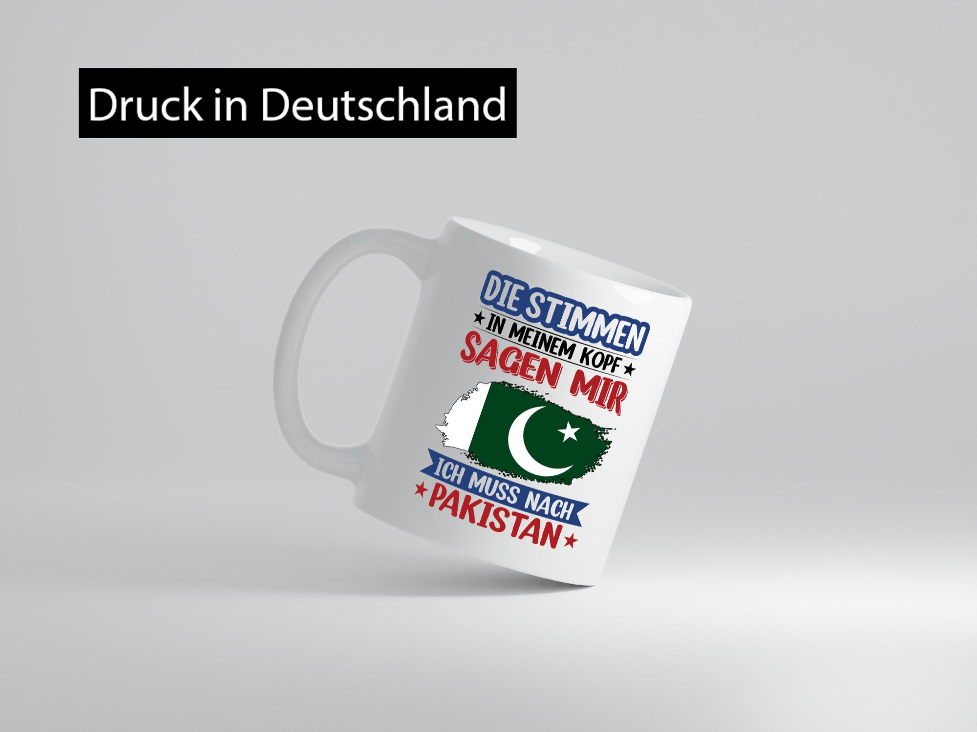 Pakistan | Urlaub Stimmen in meinem Kopf Traumland v2 Geschenkidee Humor Tasse