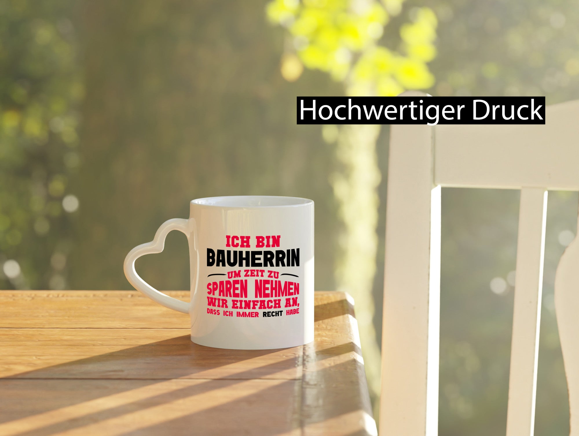 Bauherrin Tasse | witziger Spruch Hausbau Chefin lustig Arbeit Kollegen Büro