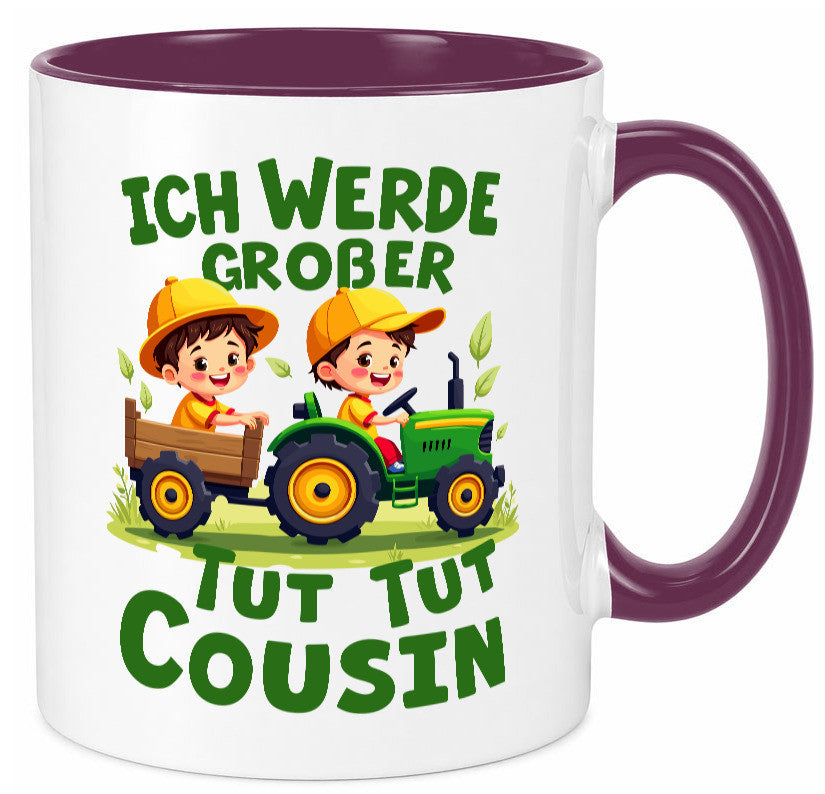 Ich werde Großer Cousin | Familie Bauer lustiger Spruch Geschenk Geschenkidee Tasse