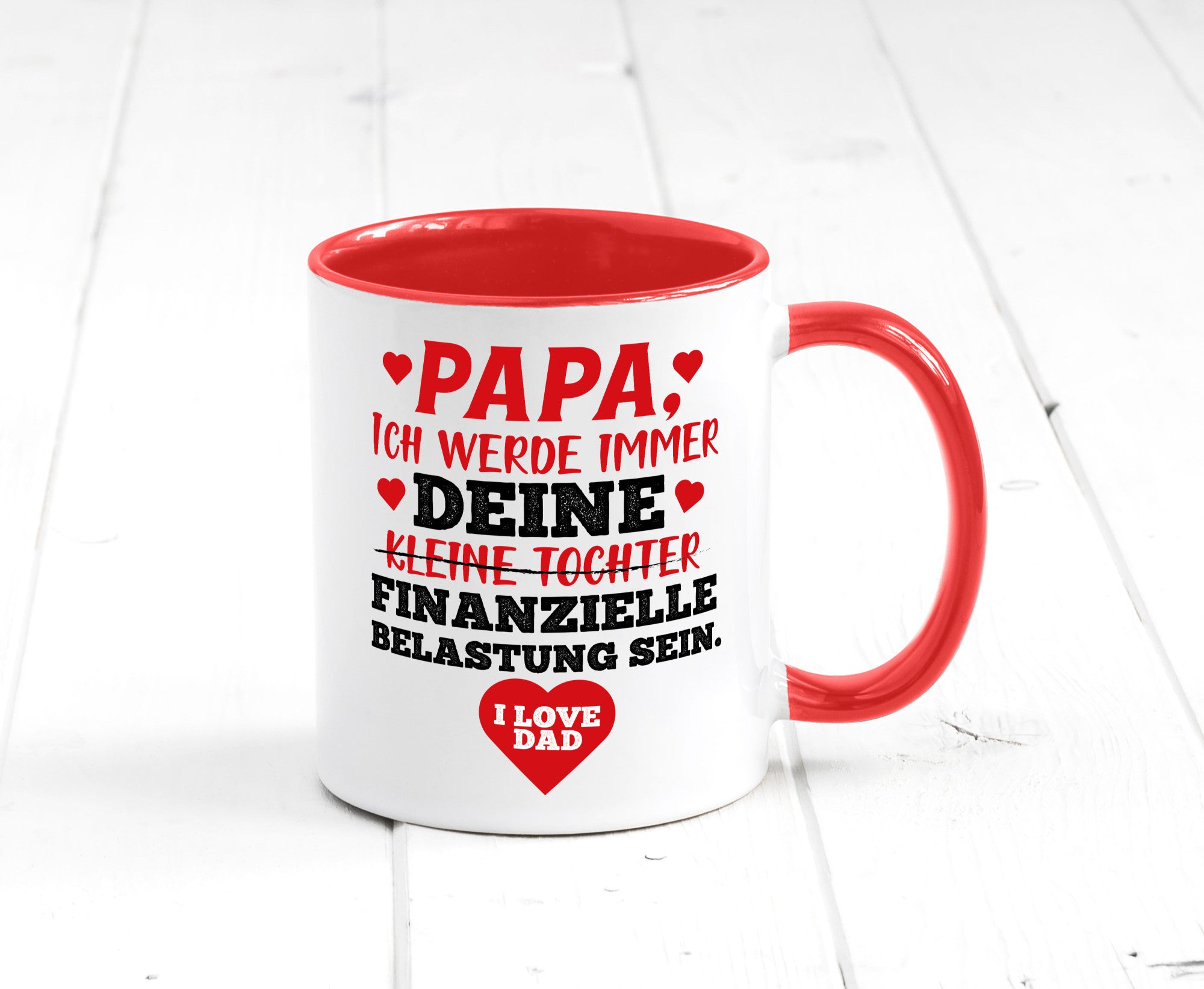 Finanzielle Belastung lustiger Spruch Geschenk Humor Geschenkidee Tasse