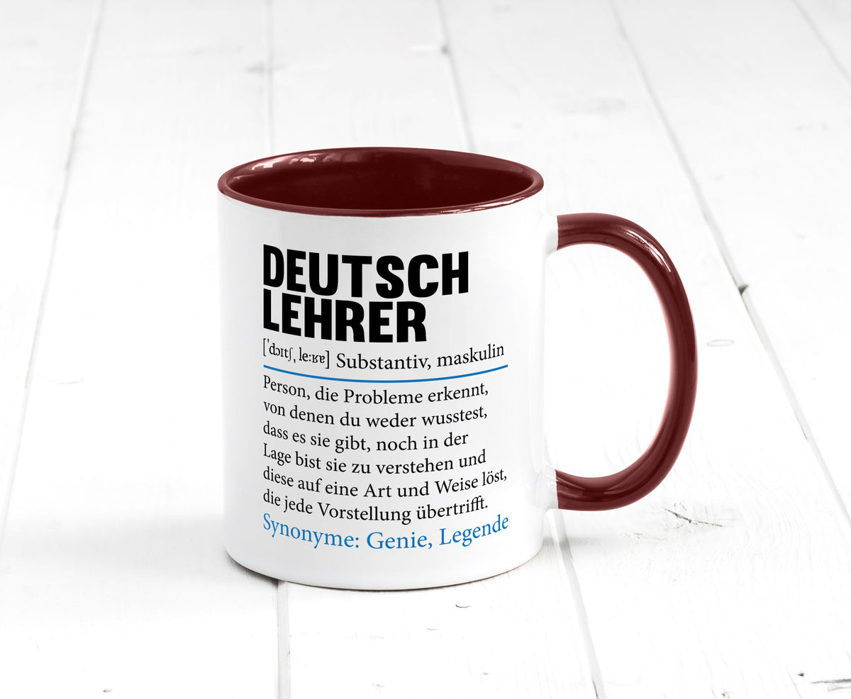 Deutschlehrer Spruch | Lehrer Schule Humor lustig Geschenkidee Geschenk Tasse