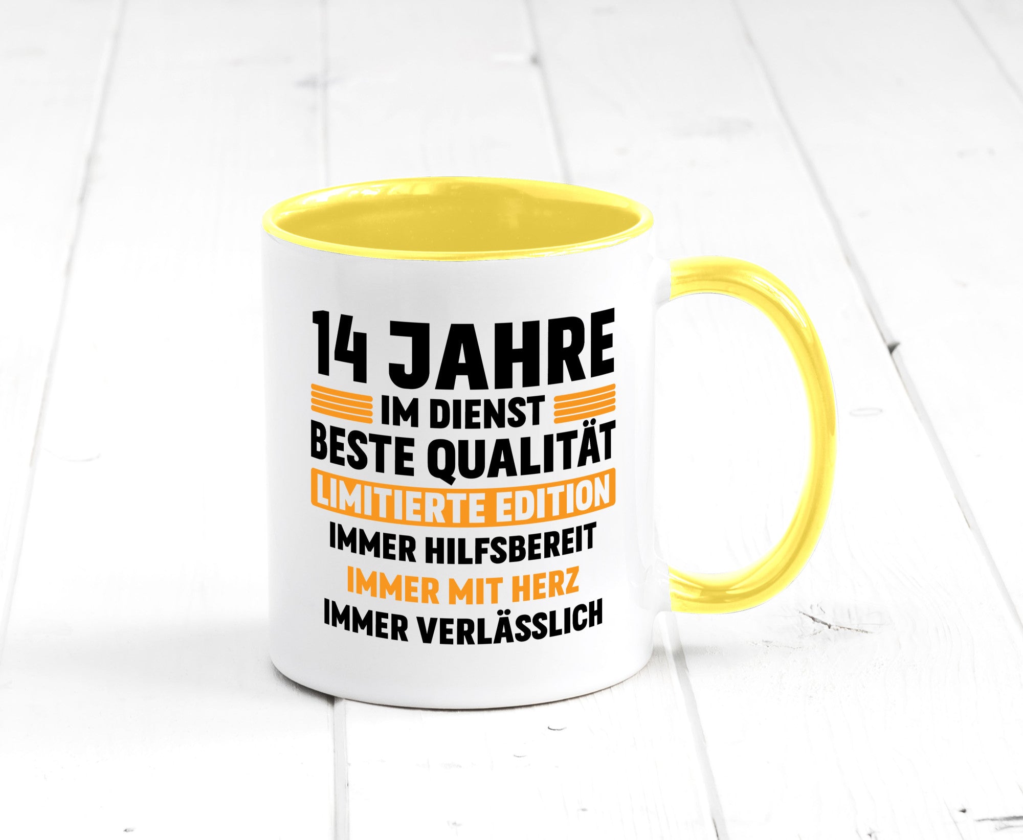 14 Jahre im Dienst | Jubiläum Arbeit v2 Geschenk Kollegen Büro lustiger Spruch