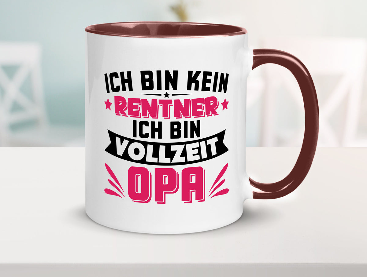 Ich bin vollzeit Opa | Rentner Ruhestand Großvater v2 Humor Familie Tasse