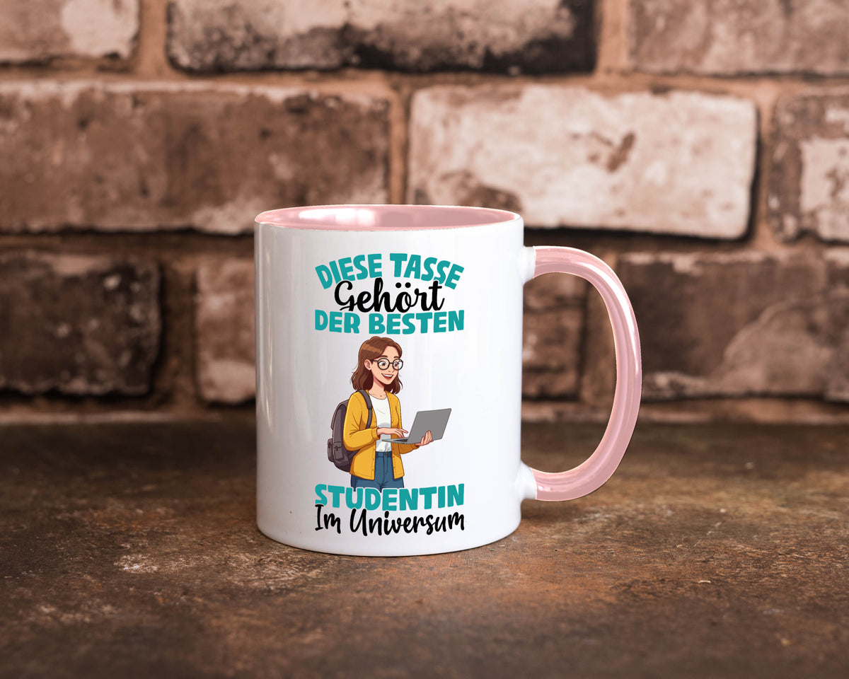 Im Universum: Studentin | Uni Studium Universität Geschenk Humor Geschenkidee Tasse