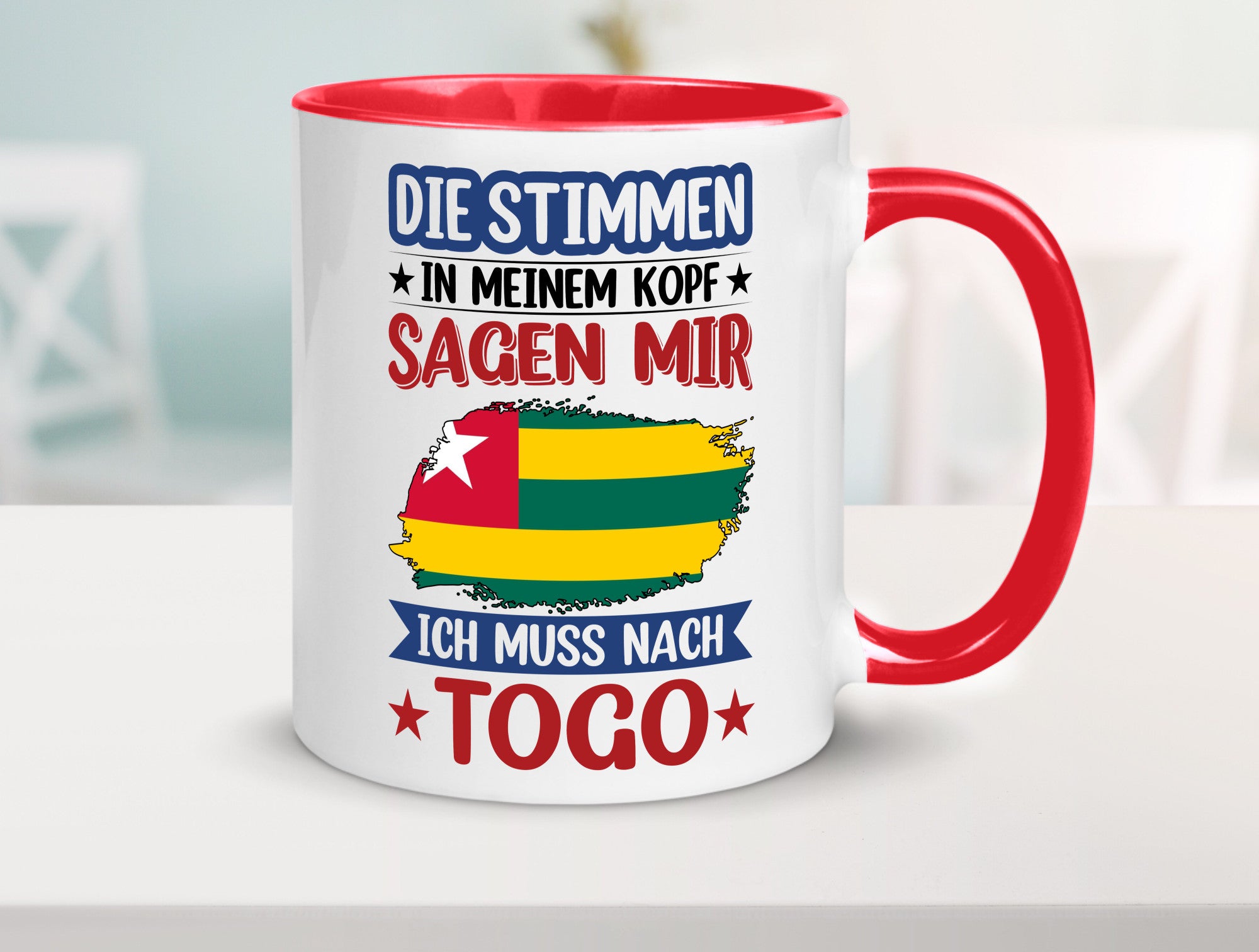 Togo | Urlaub Stimmen in meinem Kopf Traumland Humor Geschenkidee Tasse