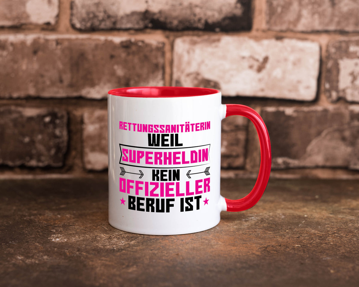 Superheldin Rettungssanitäterin | Sanitäter lustiger Spruch Geschenk Humor Tasse