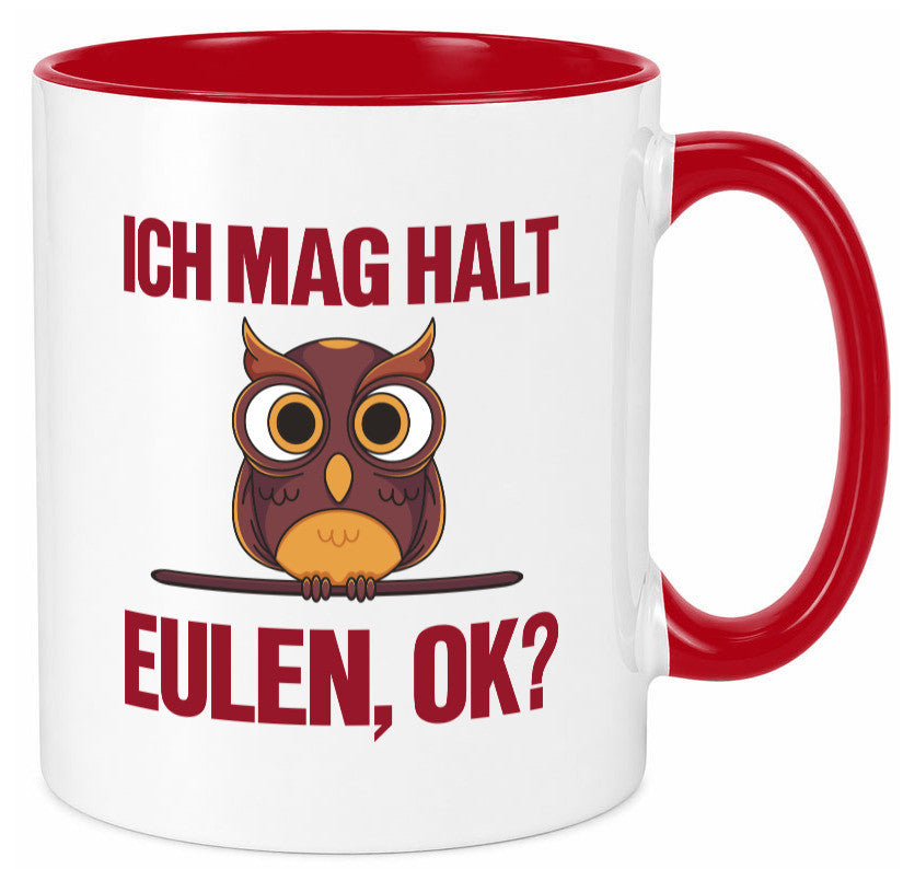Ich mag Eulen | Spruch süße Eule Motiv lustiger Geschenk Humor Geschenkidee