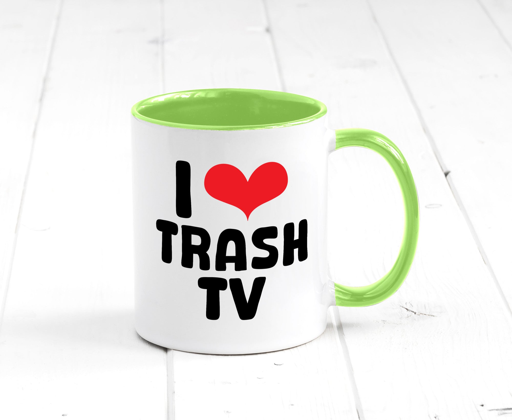 I love Trash TV | v2 lustig Humor Geschenkidee Geschenk Tasse