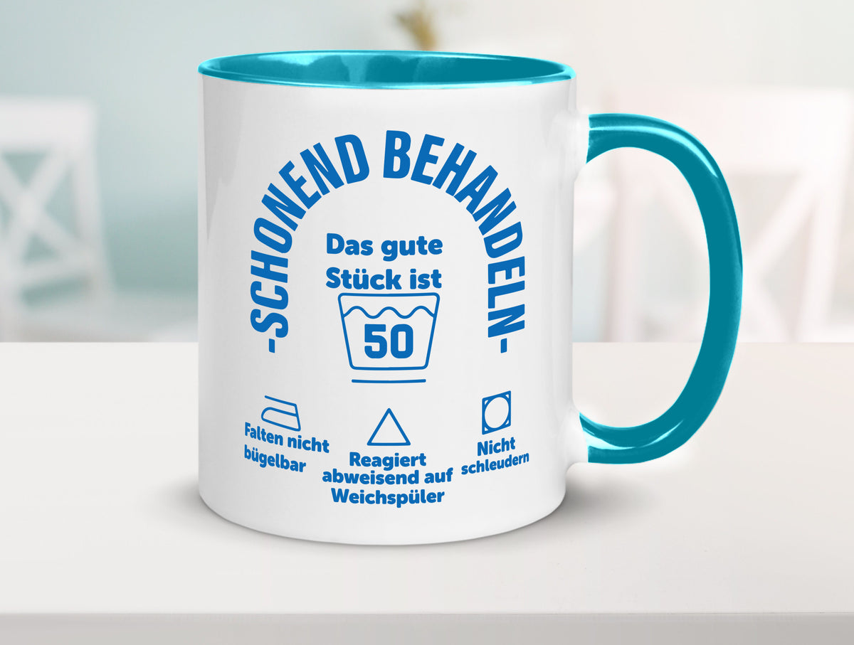 Schonend behandeln | 50 Geburtstag Humor Geschenkidee Tasse