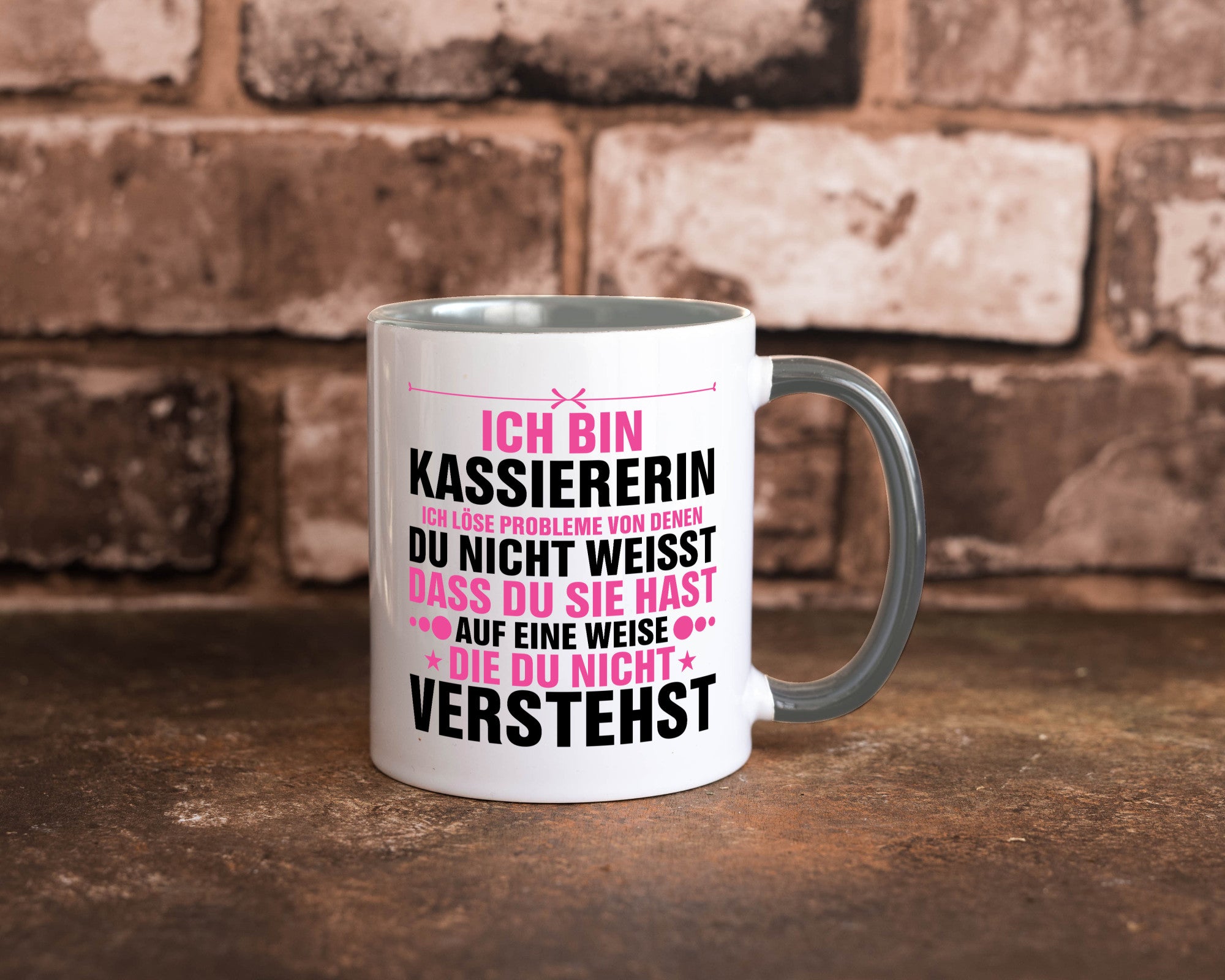 Löse Probleme: Kassiererin v2 lustiger Spruch Geschenk Humor Geschenkidee Tasse