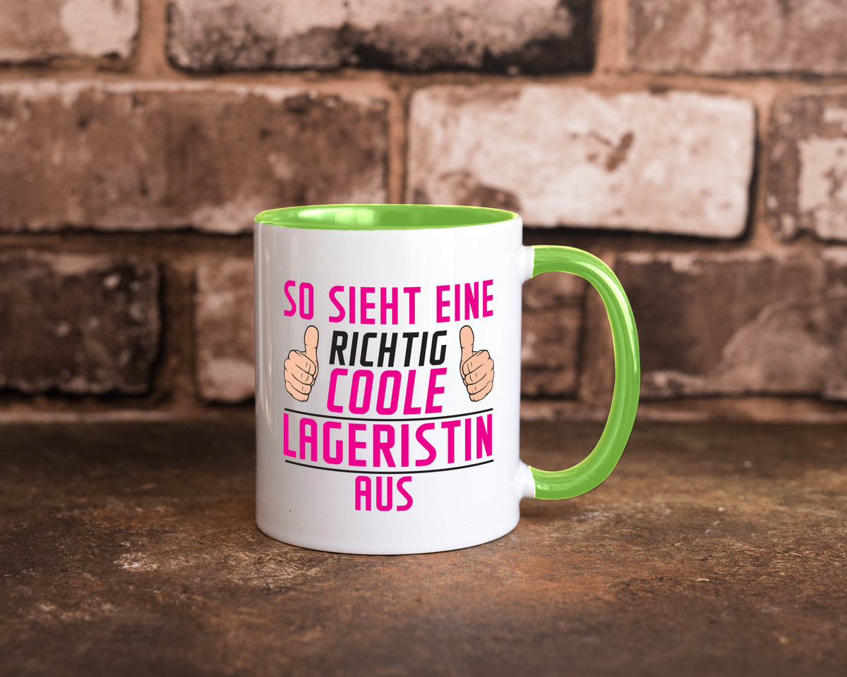 Richtig Coole Lageristin | Beruf Lager Arbeiterin Humor Arbeit Kollegen Büro Tasse