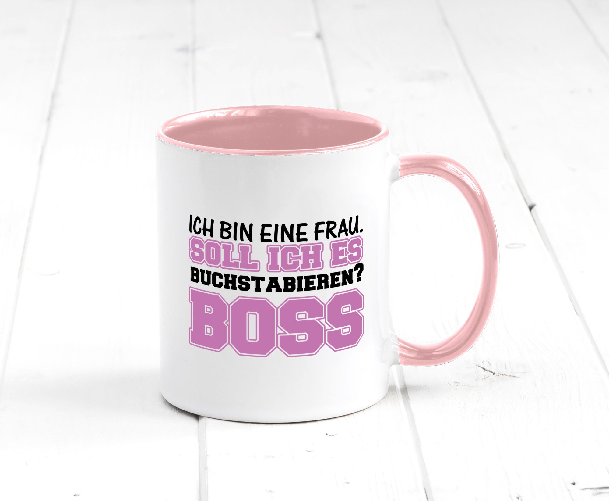 Ich bin der Boss Geschenk Humor Geschenkidee lustiger Spruch Tasse