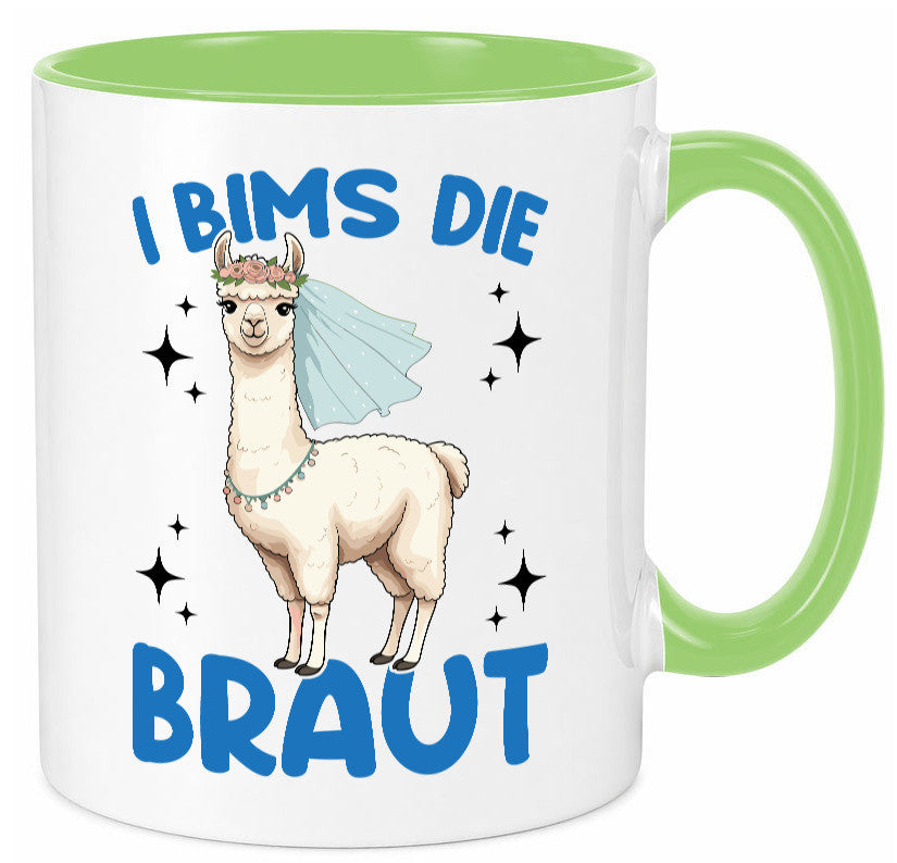 I Bims die Braut | Lama JGA Hochzeit lustig Humor Geschenkidee Geschenk Tasse