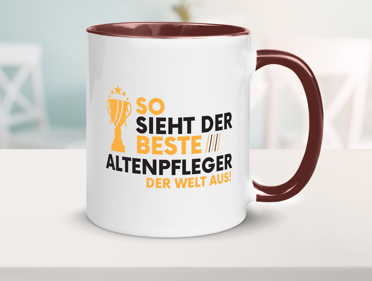 Der Weltbeste Altenpfleger | Pflegepersonal Altenheim lustig Humor Geschenkidee Tasse