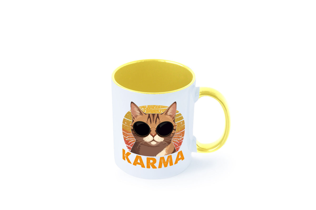 Vintage Katze | Karna Coole lustiger Spruch Geschenk Tierliebhaber Humor Tasse