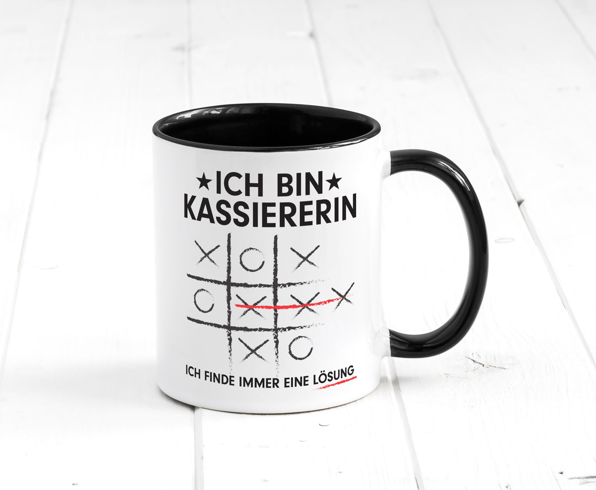 Löse Probleme: Kassiererin Geschenkidee Humor Tasse