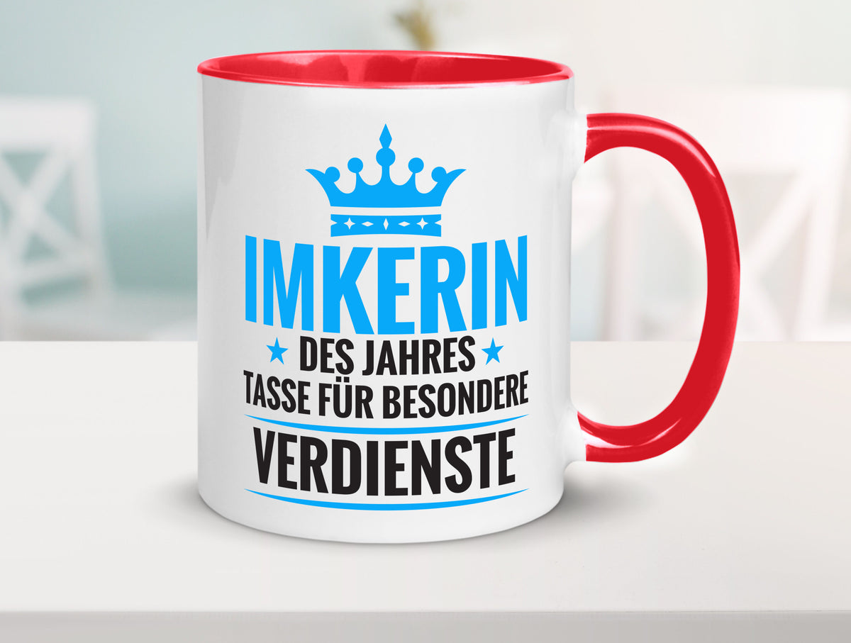 Besonderer Verdienst: Imkerin | Imkerei Geschenk Humor Geschenkidee lustiger Tasse