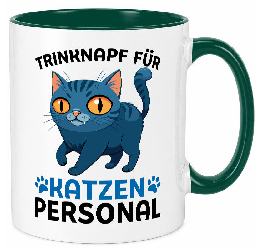 Katzen Personal | Katzenbesitzer Tasse Katze Humor vl2 Tierliebhaber