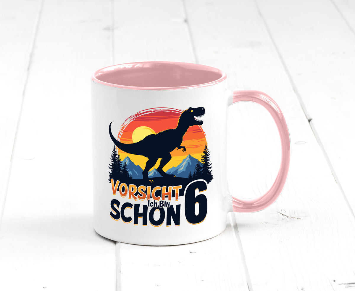 6. Geburtstag | 6 Jahre Dinosaurier Geschenkidee Humor Tasse
