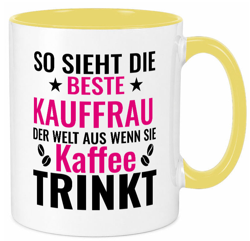 Kaffee trinkt: Kauffrau | Kauffrauen lustiger Spruch Geschenk Humor Tasse