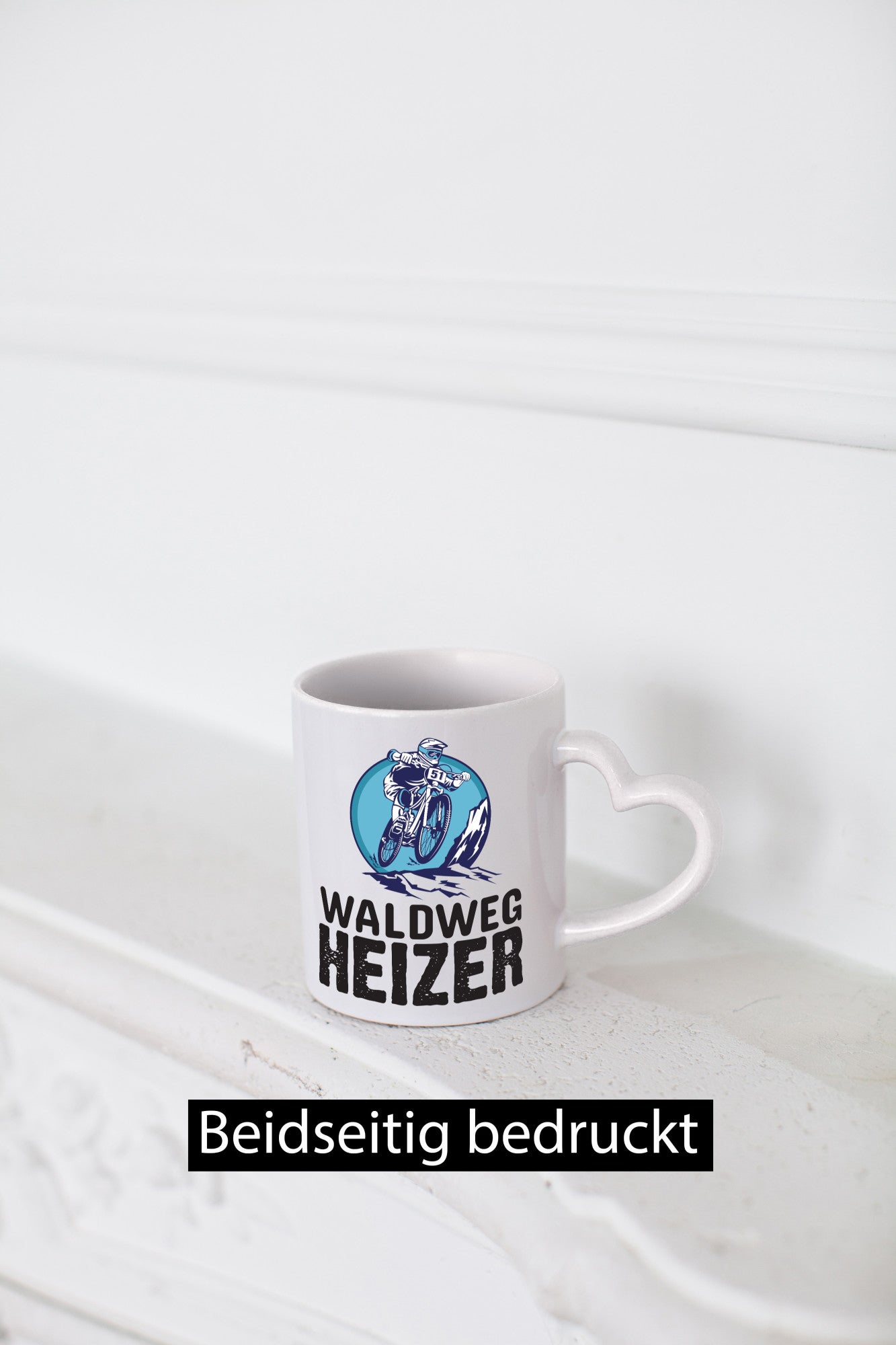 Waldweg Heizer | Mountainbike Tasse Mountainbiker Geschenk Humor Geschenkidee