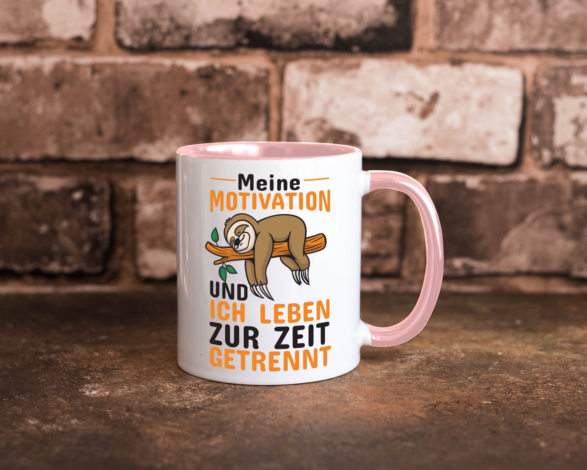 Keine Motivation | Faultier Tasse Büro Humor faul Geschenk Arbeit Kollegen