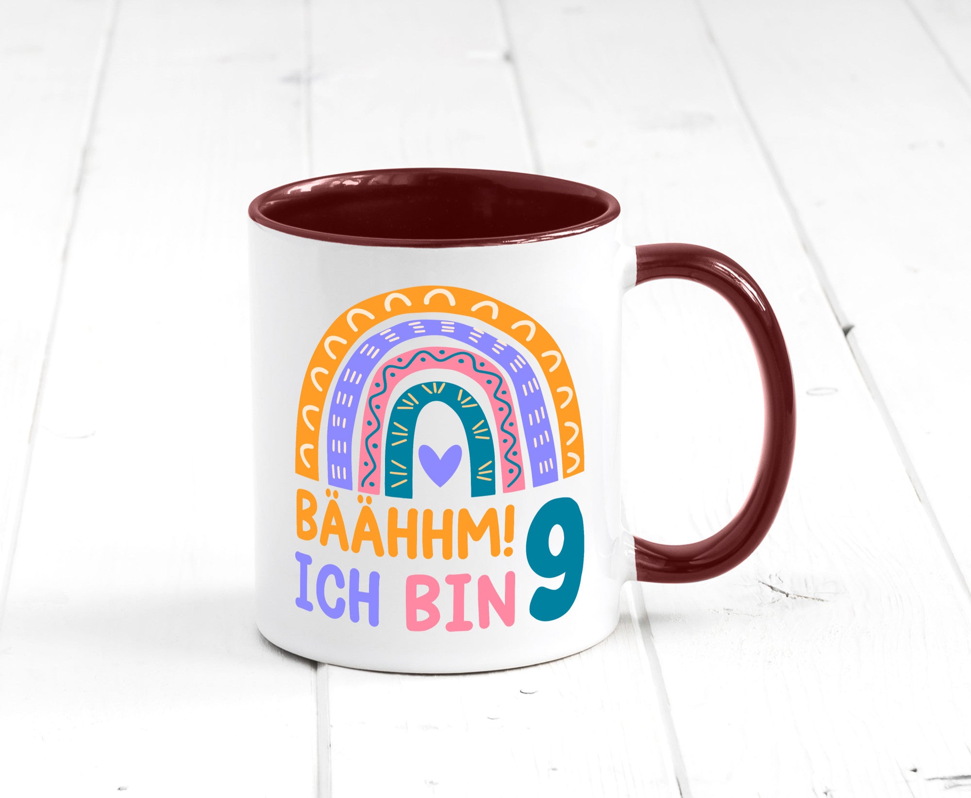 9. Geburtstag | 9 Jahre Regenbogen Bääm Mädchen Geschenk Geschenkidee lustiger