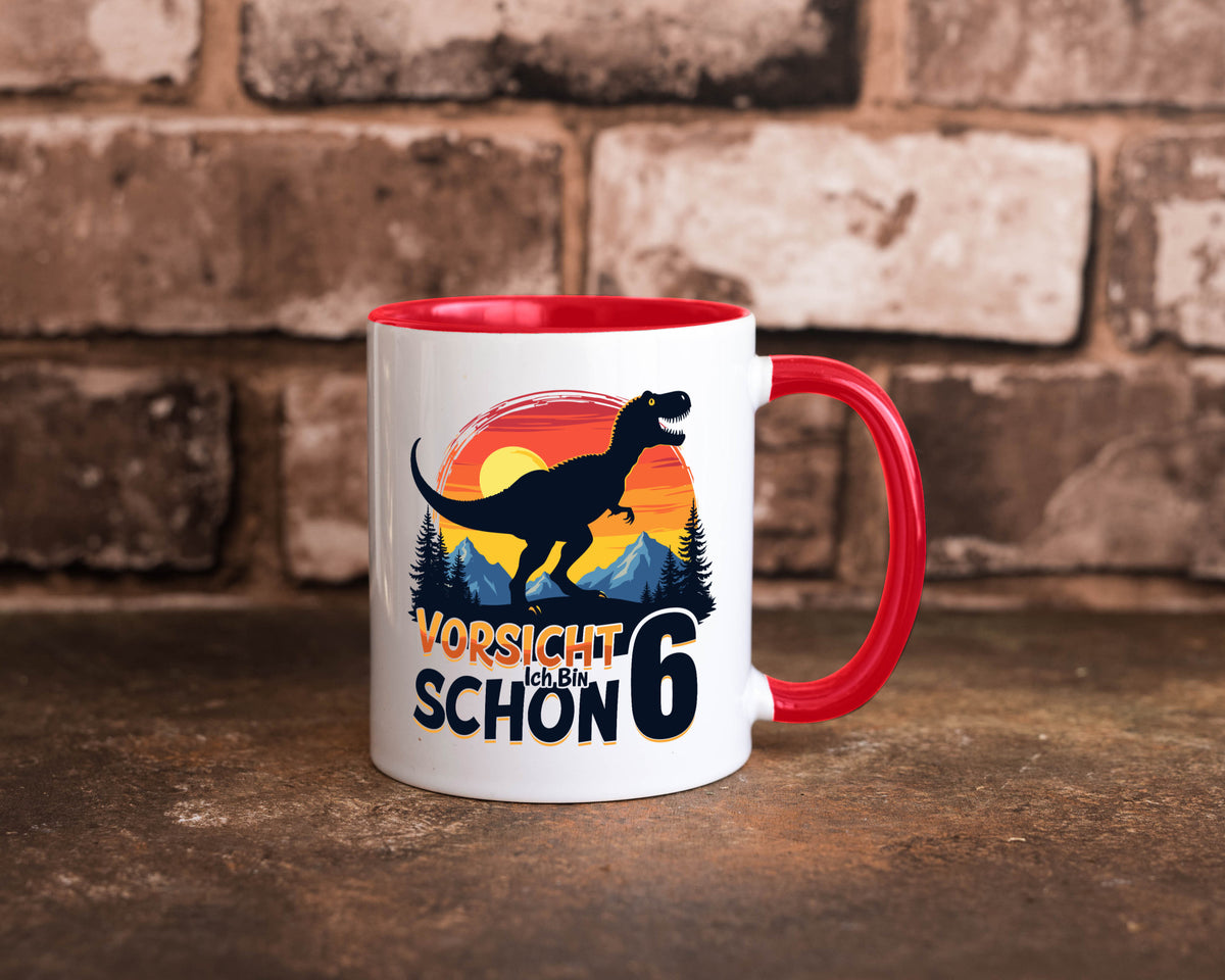 6. Geburtstag | 6 Jahre Dinosaurier Geschenkidee Humor Tasse