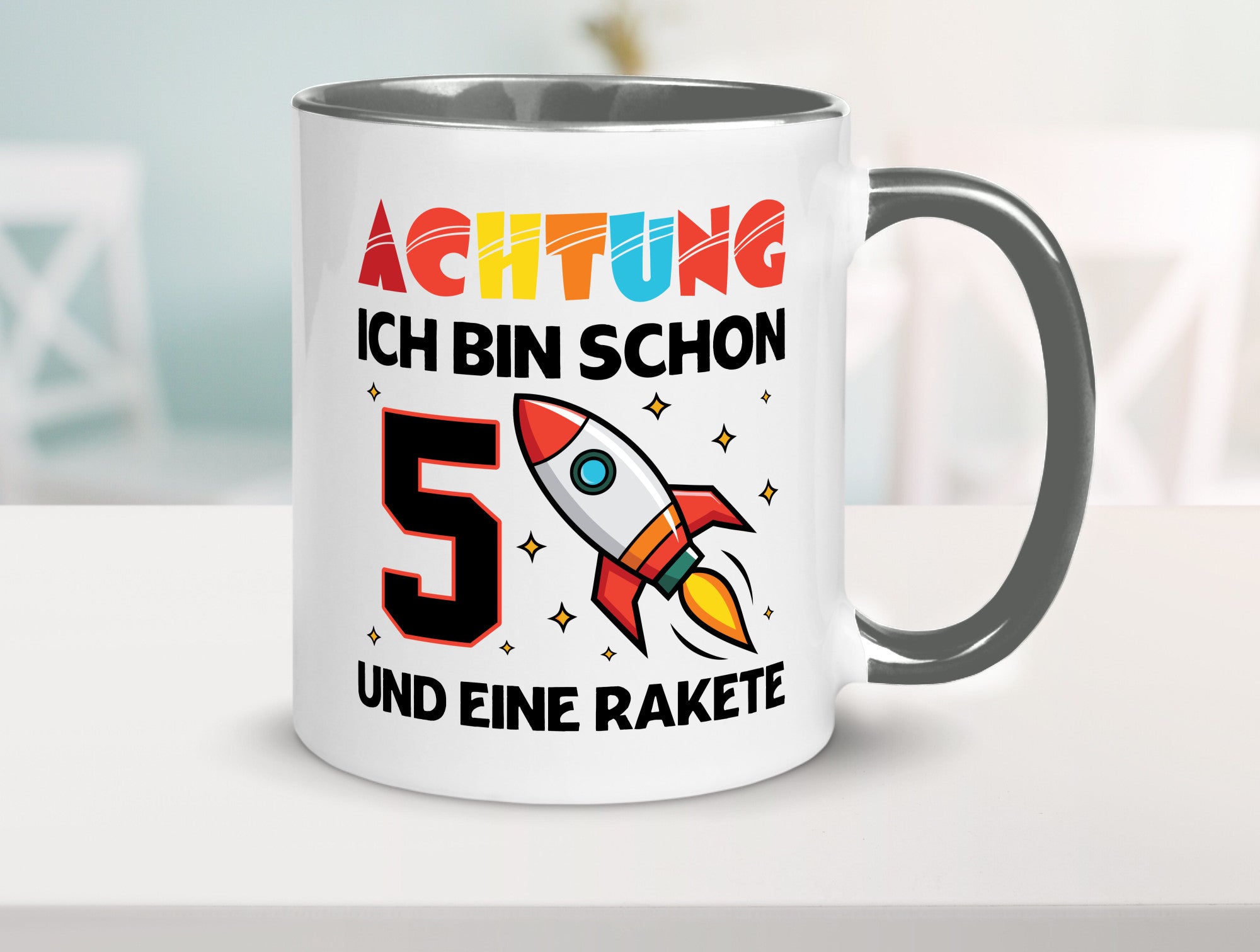 5. Geburtstag | Rakete Weltraum 5 Jahre Galaxy lustig Geschenkidee Geschenk
