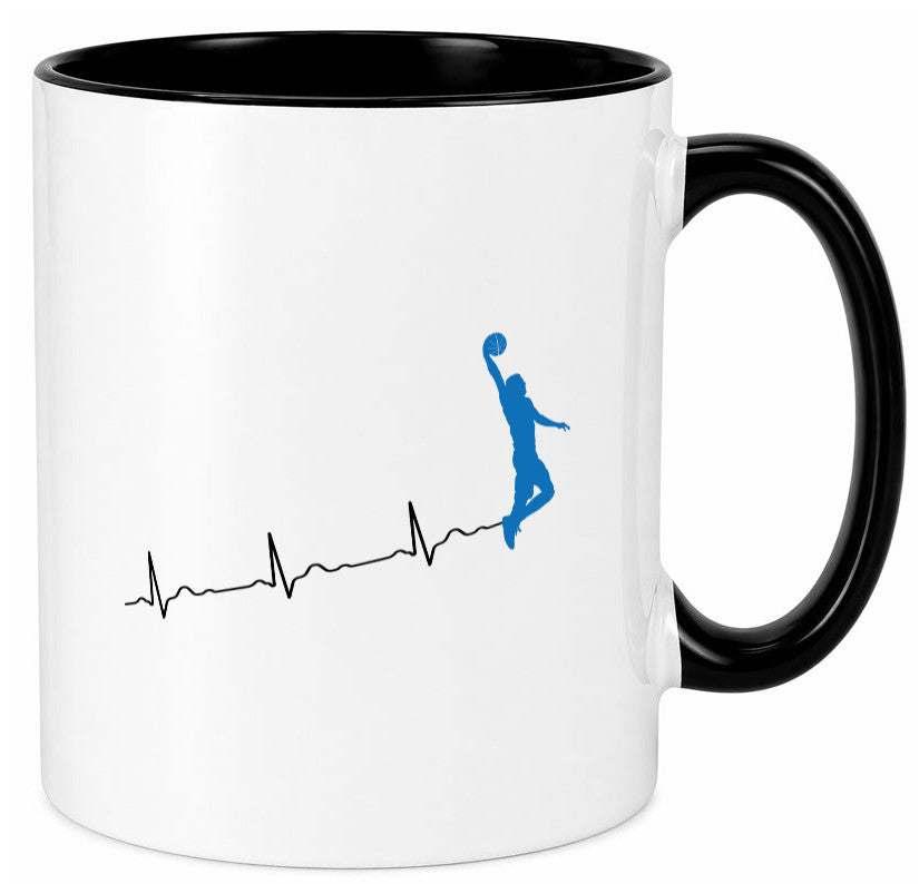 Herzschlag Basketball | Motiv Sport Ballsport Humor Geschenkidee Tasse
