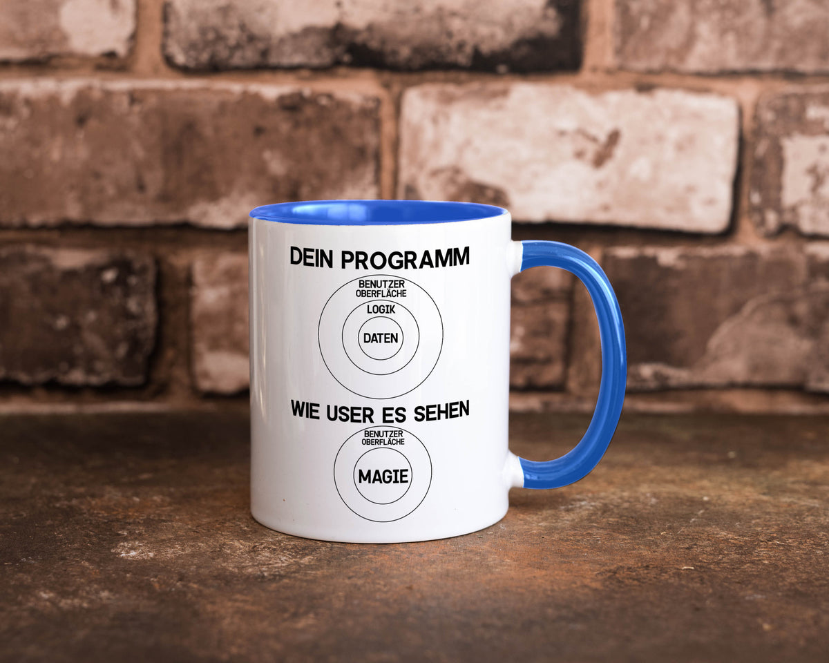 Wie User dein Programm sehen | Programmierer Magie Witz Geschenkidee Humor Tasse
