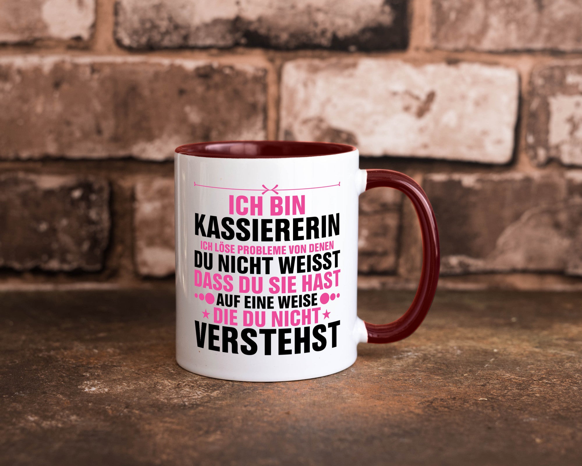 Löse Probleme: Kassiererin v2 lustiger Spruch Geschenk Humor Geschenkidee Tasse