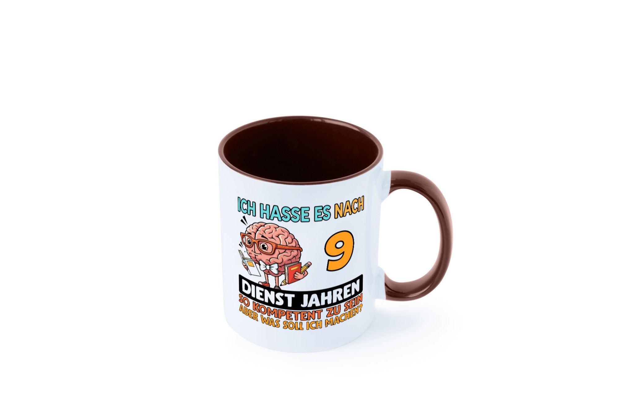 9 Dienstjahre | Arbeit Kompetent Humor Kollegen Büro Geschenkidee Tasse