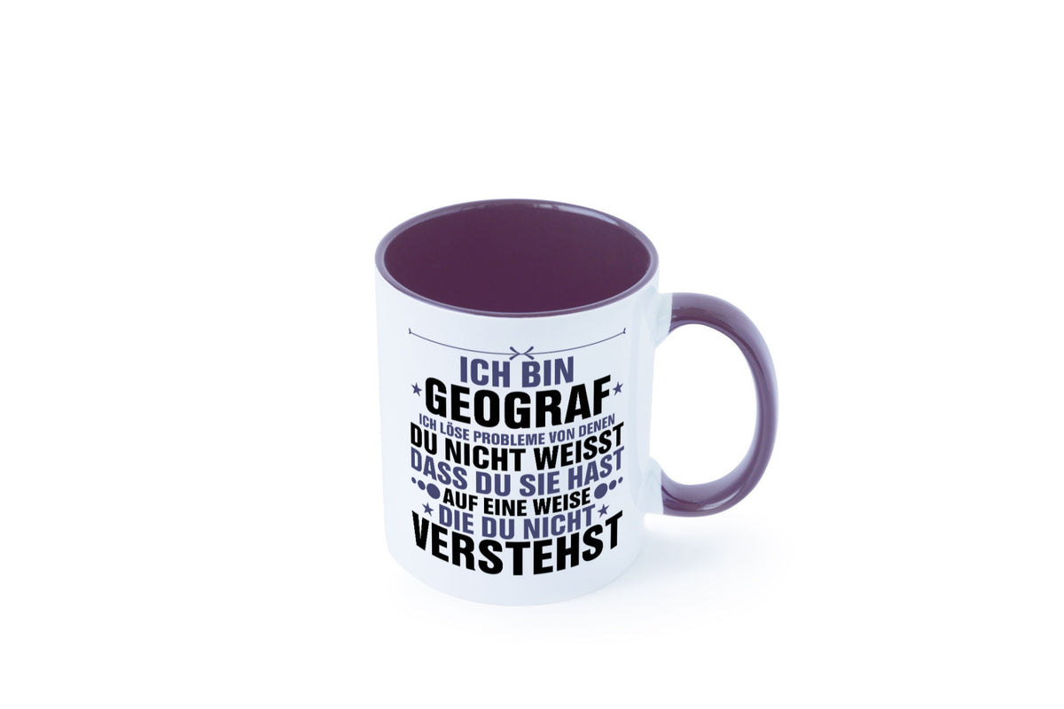 Löse Probleme: Geograf | Geografie lustig Humor Geschenkidee Geschenk Tasse