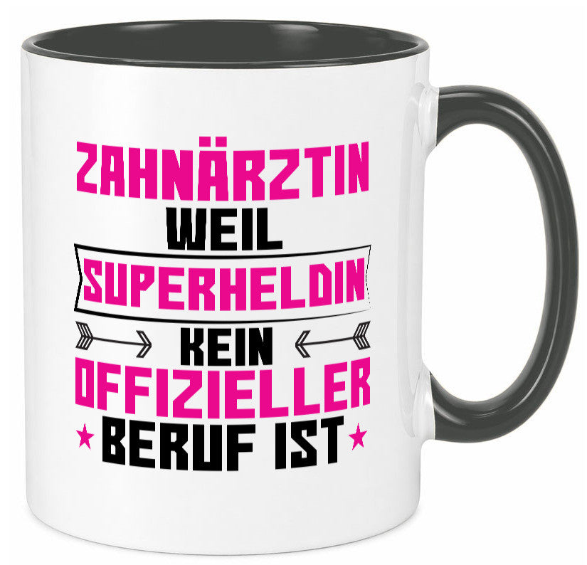 Superheldin Zahnärztin | Zahnmedizin Beruf Geschenkidee Arbeit Kollegen Büro Tasse