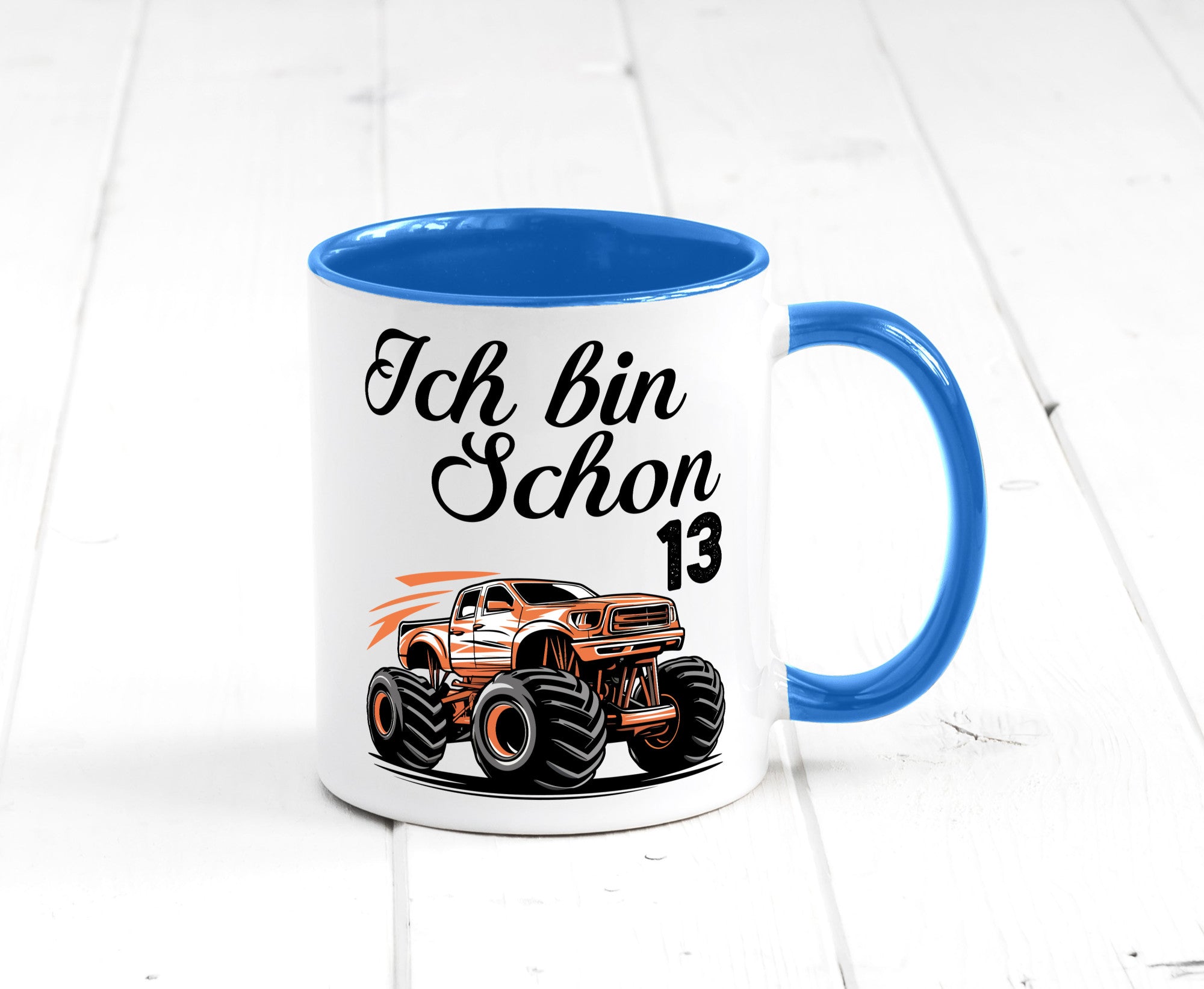 13. Geburtstag | Monster truck 13 Jahre Geschenkidee Humor Tasse